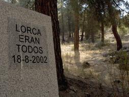 Lugar, en el barranco de Víznar, donde se cree que fue enterrado Federico garcía Lorca.
