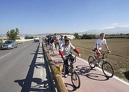 Inauguración del carril bici entre Granada y Churriana de la Vega. GONZÁLEZ MOLERO