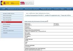 Alerta publicada en la web de la Agencia Española de Medicamentos y Productos Sanitarios :: ideal.es