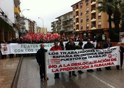 Manifestación de los trabajadores de Eldon, este sábado :: F. J. C.