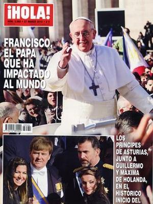 El Papa Francisco I portada de ¡Hola! junto a las casas reales | Ideal