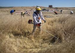 Trabajos estos días en Cástulo. / EFE