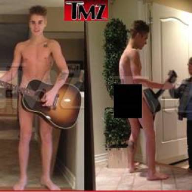 Justin Bieber luce totalmente desnudo con solo una guitarra ante su abuela (foto)