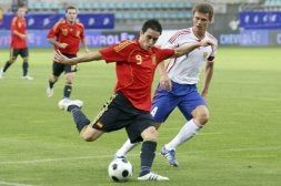 El motrileño José María Callejón, del Espanyol, en un partido con la selección sub'21. /EFE