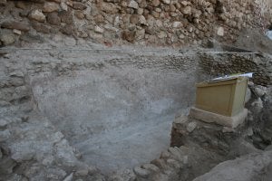 Una balsa romana en la Alcazaba