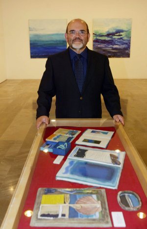Pedro Garciarias, uno de los artistas que ha donado una obra. ::                             GONZÁLEZ MOLERO