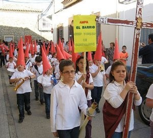 Un tramo de la recreación de la procesión. :: ROMÁN