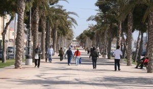 El Bulevar Ciudad de Vícar ya forma parte de los ciudadanos del municipio como punto de encuentro habitual para dar un paseo en familia, o no. :: VICENTE BERMÚDEZ