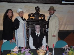 Algunos de los actores de las Cenas de Misterio en Orce. :: M. Á. A.