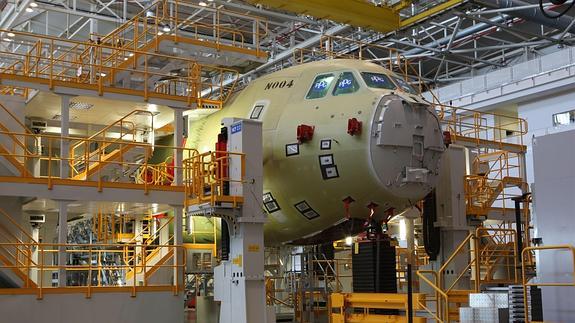 Construcción del Airbus A400M, el de mayor carga del mundo.