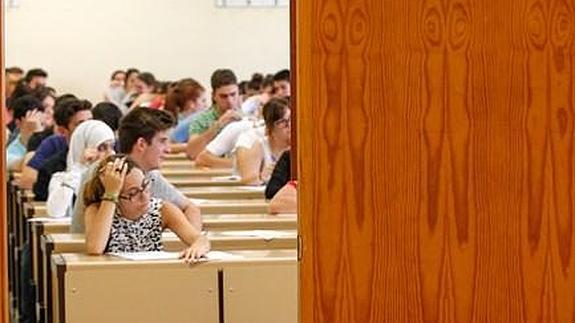 Primera prueba de la selectividad, ayer.