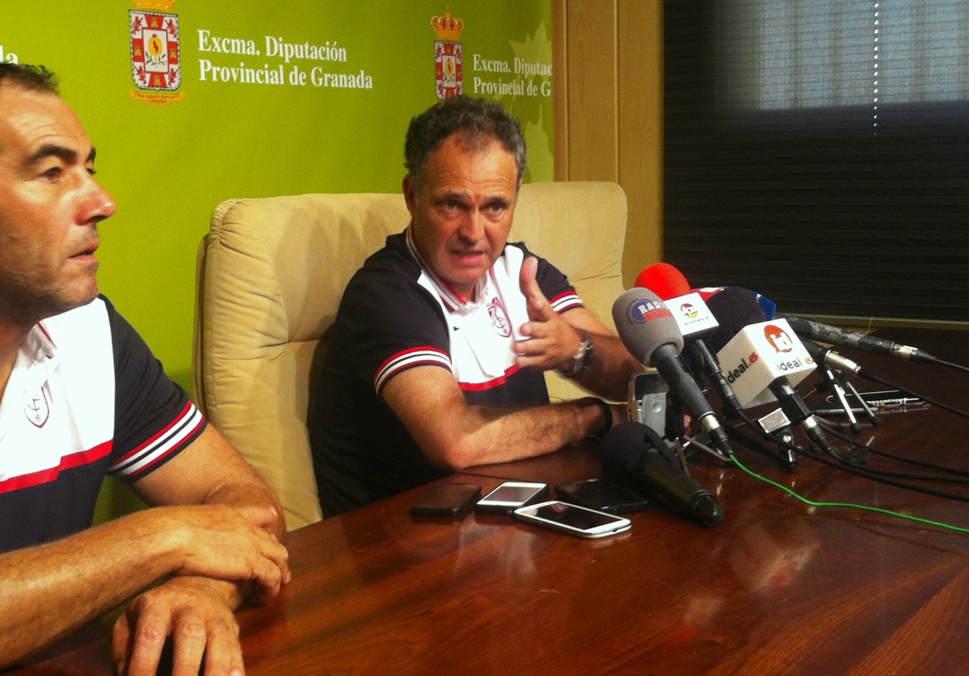 Caparrós, durante su comparecencia. 