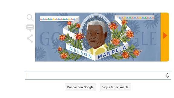 Nelson Mandela, el genial doodle de Google para un hombre bueno