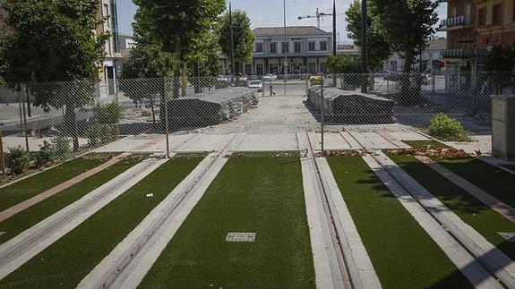 Las obras de la zona de la estación de Andaluces están paradas, a la espera del permiso de Adif.