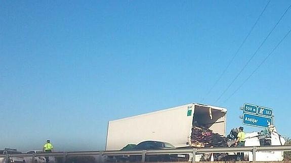 Restablecido el tráfico en la A-4 a su paso por Andújar tras un corte debido a un accidente