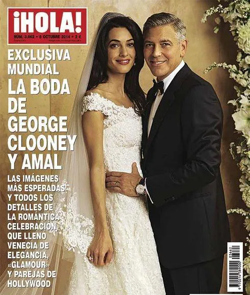 Increíble: La revista ¡Hola! publica en exclusiva las fotos de la boda de George Clooney