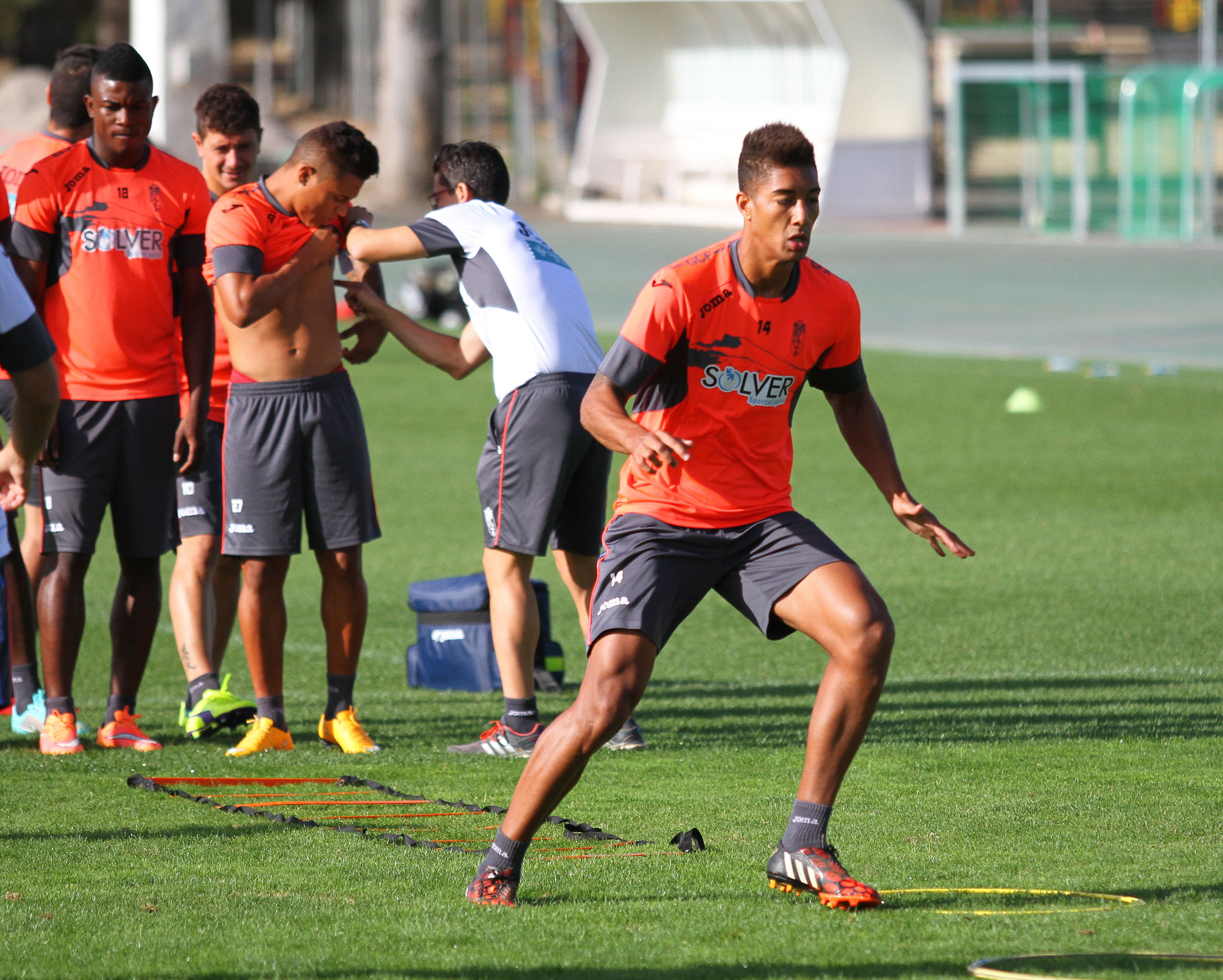 Eddy, durante un entrenamiento en Armilla.