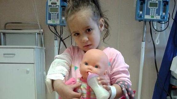 Jacqueline, en el hospital. 