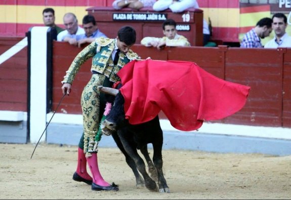 Daniel García en una actuación en la plaza de toros de Jaén.