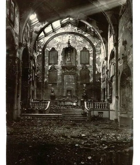 El incendio de la iglesia del patrón de Granada