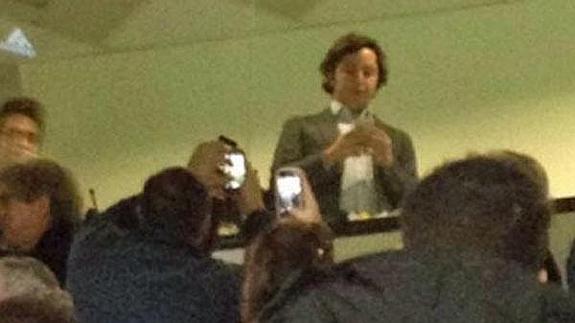 Los flashes se centraron en Nicolás. 