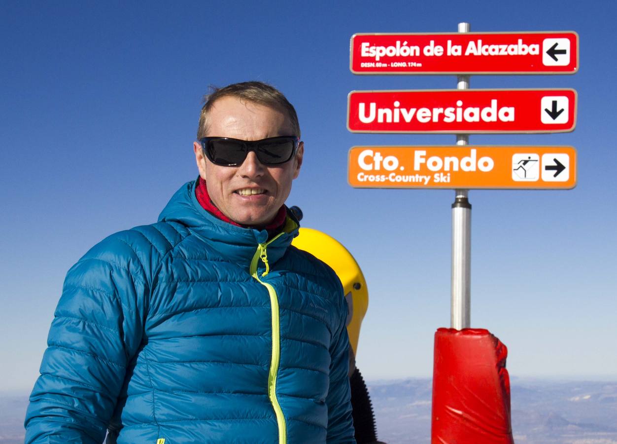 El eslovaco Milan Agustin, durante su visita reciente a la estación de esquí de Sierra Nevada.
