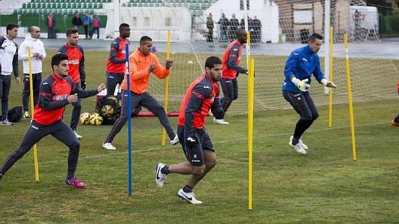 Sesión de entrenamiento este viernes.