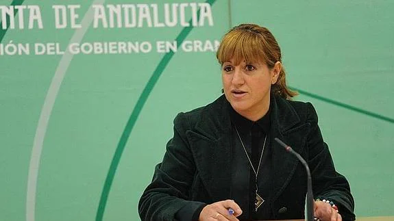 Marina Martín, en una rueda de prensa en 2012 