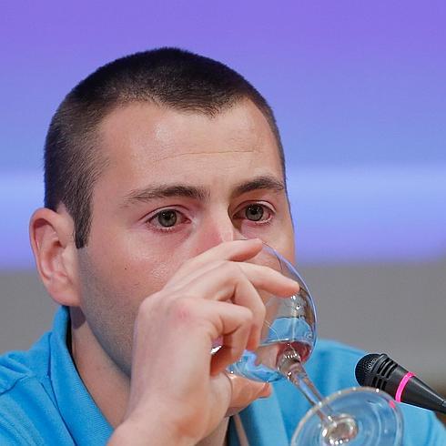 Juan Bolívar durante la rueda de prensa.