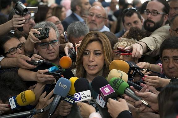 Susana Díaz, este miércoles en Jaén. 