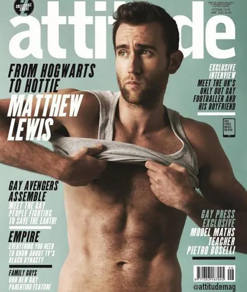 Matthew Lewis, de torpón en Harry Potter a lucir abdominales en una revista gay