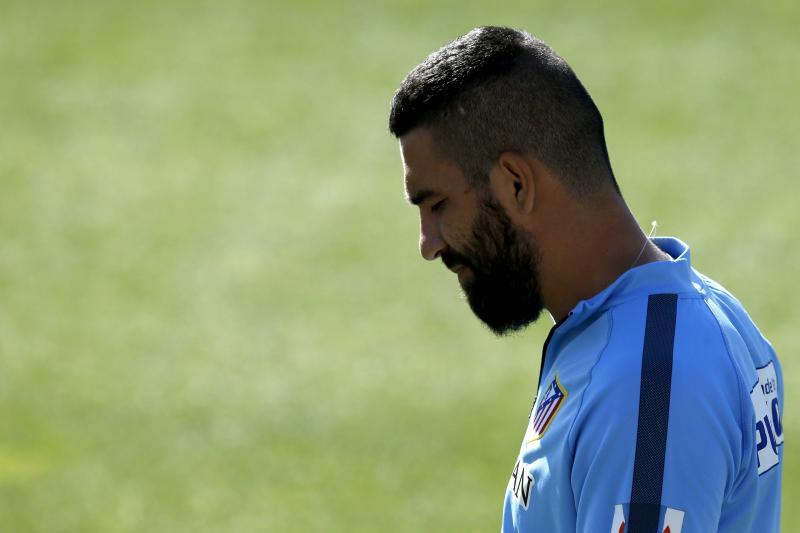 Arda Turán durante el entrenamiento del Atlético 