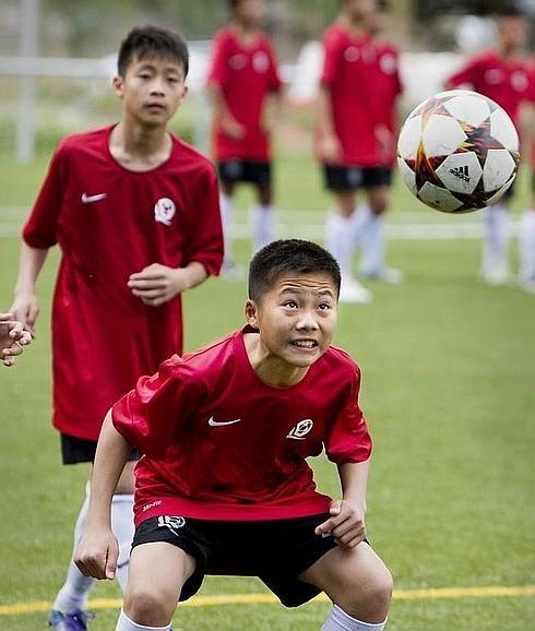 Ruan Sai forma parte de la selección de alumnos chinos. En la imagen, durante uno de los entrenamientos en Madrid. 