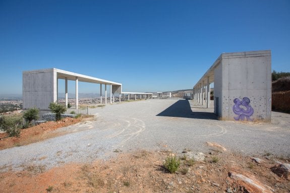 Vista general del recinto ferial de Huétor Vega, que fue donde se originó la polémica