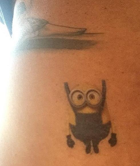 Un 'minion', el tatuaje de Beckham para contentar a su hija