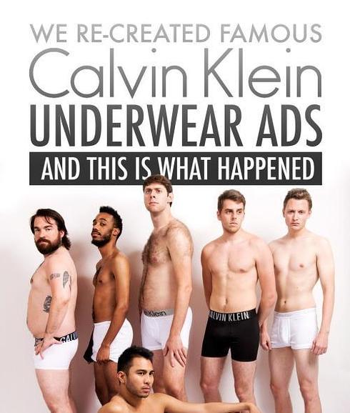 Hombres reales' contra modelos de Calvin Klein Ideal