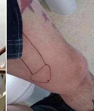 Una mujer echa de casa a su marido por tatuarse un pene gigante | Ideal