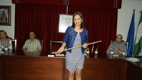 La alcaldesa Isabel Uceda. 