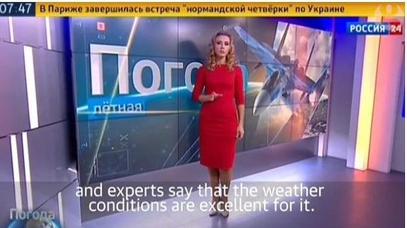 La televisión rusa informa del "buen tiempo" para bombardear Siria