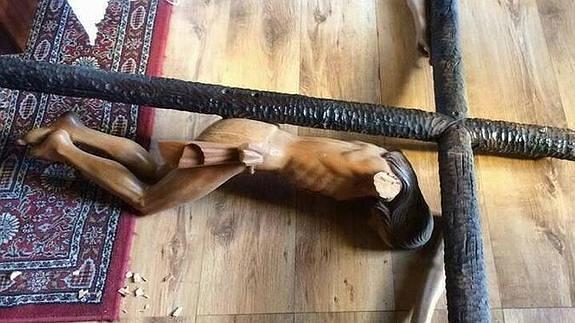 Una de las imágenes dañadas. 