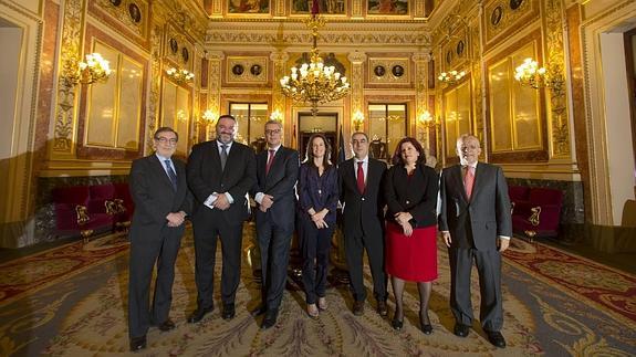 Los siete diputados por Granada durante la última legislatura.