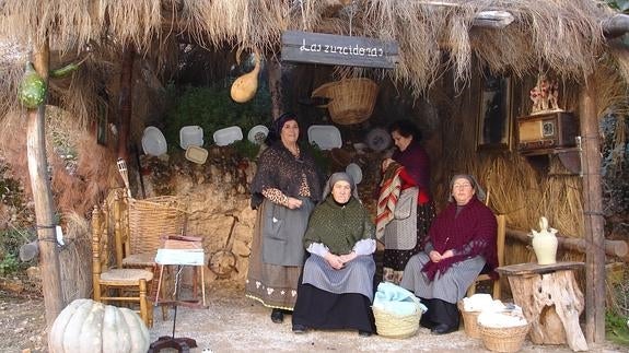 Puesto de zurzidoras en un Nacimiento anterior. 