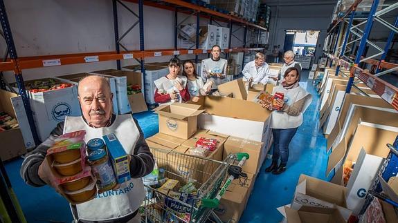 Voluntarios del Banco de Alimentos de Jaén. 