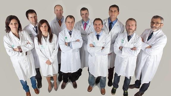 Especialistas que componen la prestigiosa Unidad de Cirugía Colorrectal del Hospital de Torrecárdenas. 