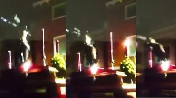 Se cae un Cristo del paso y hiere a dos personas