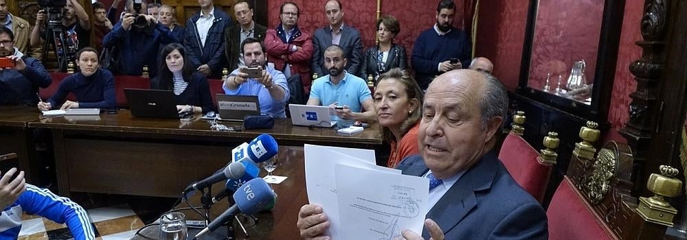 José Torres Hurtado, en el Ayuntamiento de Granada. 