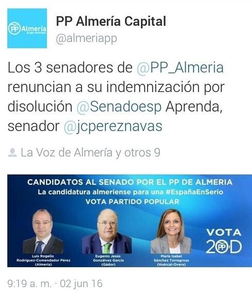 Soto y Pérez Navas sí quieren cobrar su cesantía como senadores