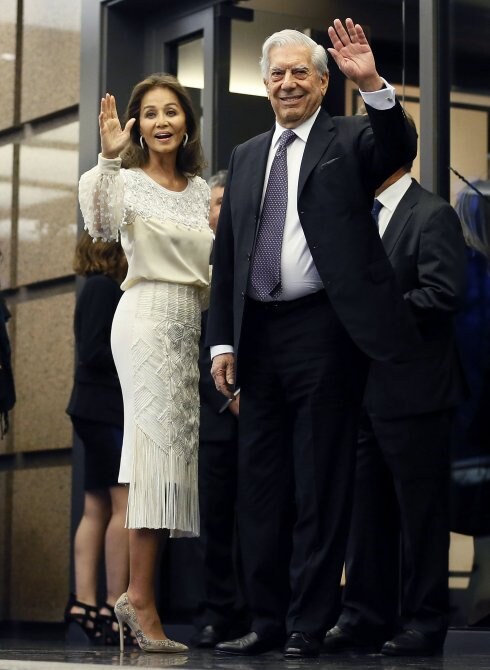 Isabel Preysler y Mario Vargas Llosa, el día de la celebración del 80 cumpleaños del escritor, en marzo.