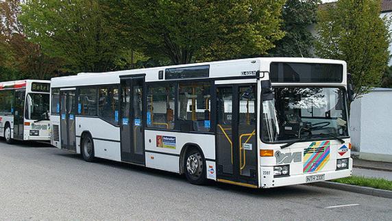 Autobús en la ciudad alemana de Ingolstadt.