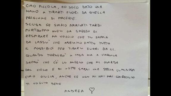 "Perdónanos por llegar demasiado tarde": la carta de un bombero a la niña que murió por proteger a su hermana
